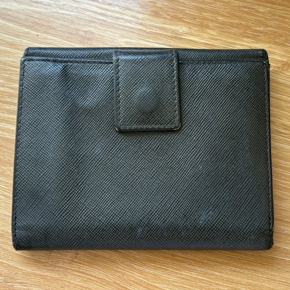 Prada Black Saffiano Leather Bifold Wallet / Card Holder | Good Condition - Picture 3 of 12